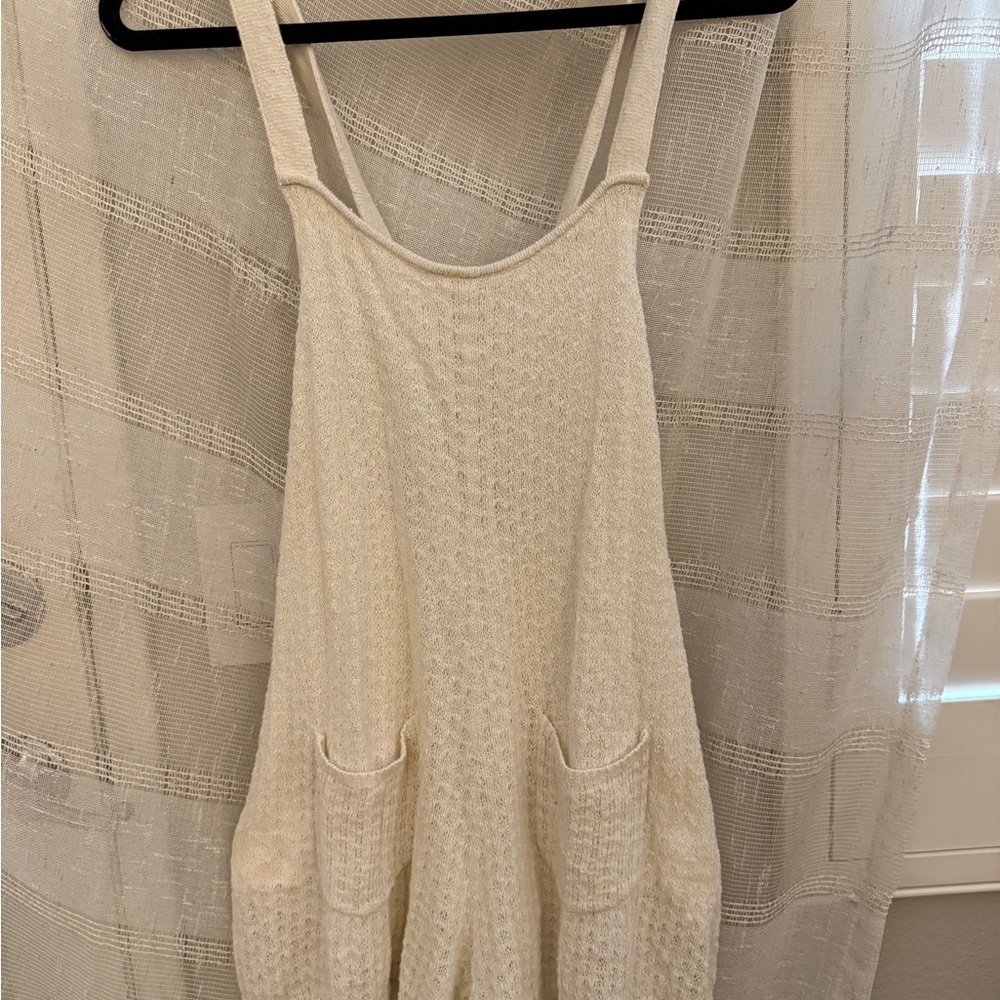 Free People Cream Knit Romper